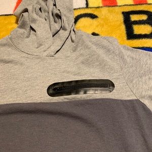 Boys grey t shirt with hoodie attached
